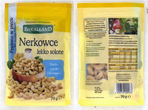 BAKALLAND KEŠU JEMNE SOĽNÉ 70G SLANÉ ORIEŠKY x2