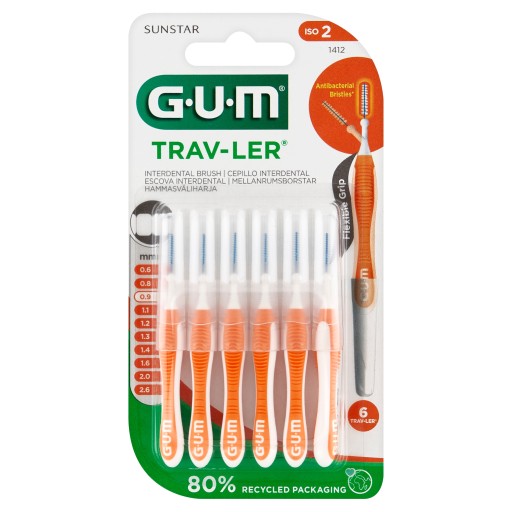 Medzizubná kefka hygienická 0,9 mm oranžová SUNSTAR 6 ks