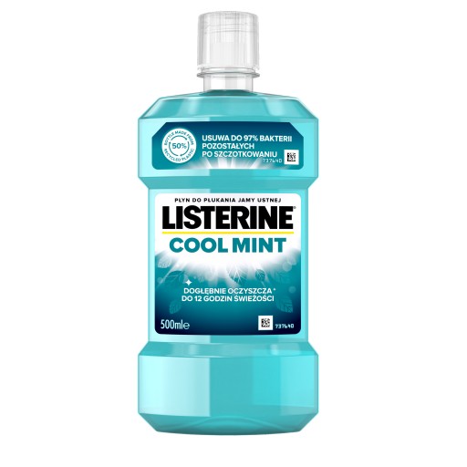 Johnson Listerine ústna voda 500 ml Cool Mint Zero