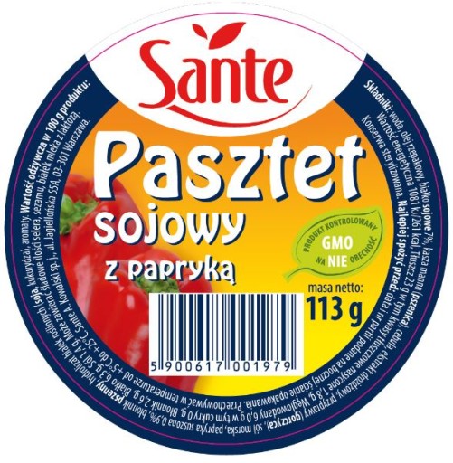 Sante Sójová paštéta s paprikou 113 g