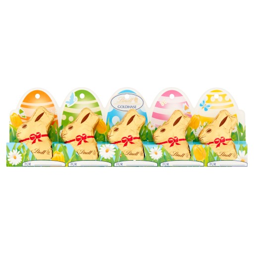 Mini LINDT zajačiky z mliečnej čokolády 50 g (5 x 10 g)