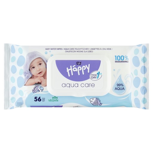 Vlhčené obrúsky 56 KS Bella Happy Aqua Care care