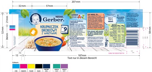 Nestlé Gerber Hydina Krupniczek po 9 mesiacoch 190g
