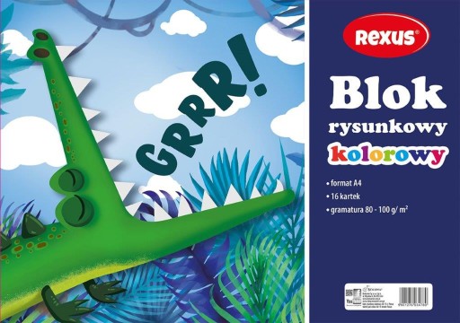 FAREBNÝ ŠKOLSKÝ BLOK A4 16 LIST 90g/m2