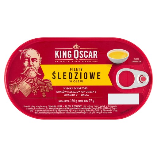 Filety zo sleďa v oleji 160G King Oscar
