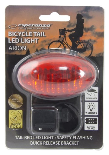 Zadné LED svetlo na bicykel Esperanza Arion