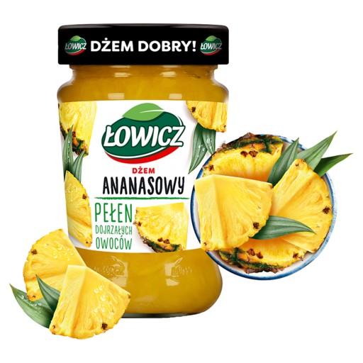 Łowicz ananásový džem, minimum cukrov, 280 g