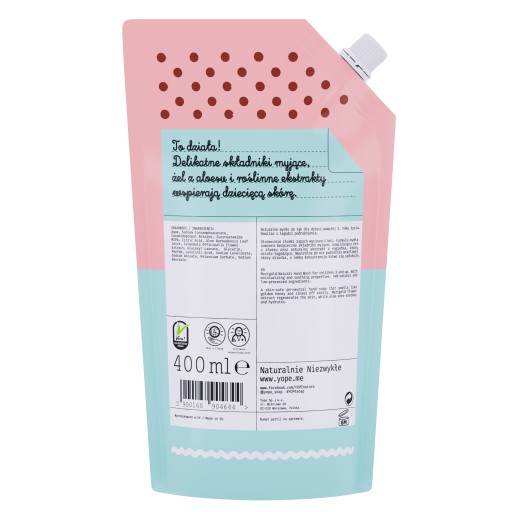 YOPE Náplňové mydlá na ruky pre deti Nechtík 400ml