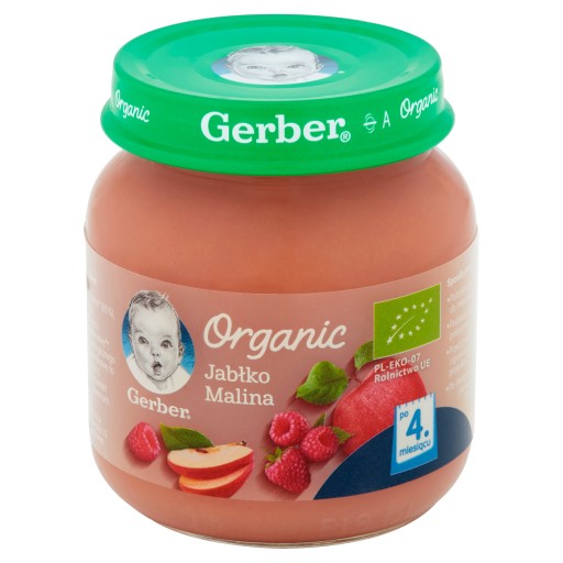 Gerber mousse Bio Jablkový malinový dezert 125 g