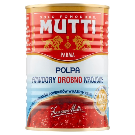 Mutti paradajková dužina Talianske paradajky v kúskoch bez šupky 400 g