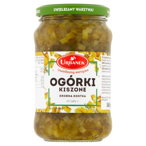 Urbánek Nakladané uhorky, kocky 360 g