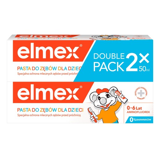 ELMEX Zubná pasta pre deti 0-6 rokov DUOPACK - 2x50 ml