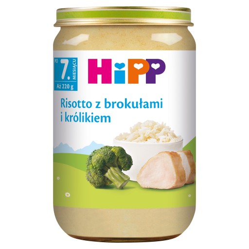 HiPP Rizoto s brokolicou a králikom po 7 mesiacoch 220 g