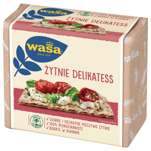 WASA DELICATE chrumkavý chlieb RAŽNÝ DELIKATESS 210G