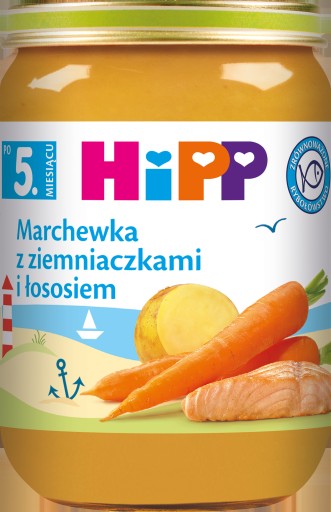 HiPP mrkva. zemiak a losos po 5 mesiacoch 190 g