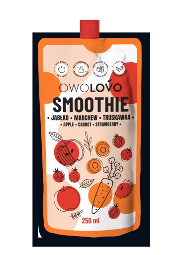 Owolovo smoothie jablko mrkva jahoda 250 ml