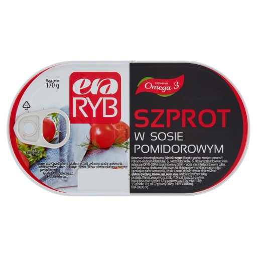 ŠPROTY V RAJKOVEJ OMÁČKE Era Ryb 0,17 kg