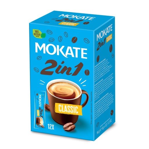 Kávový nápoj 2v1 2v1 instantná mokate kávová zmes 12 vrecúšok