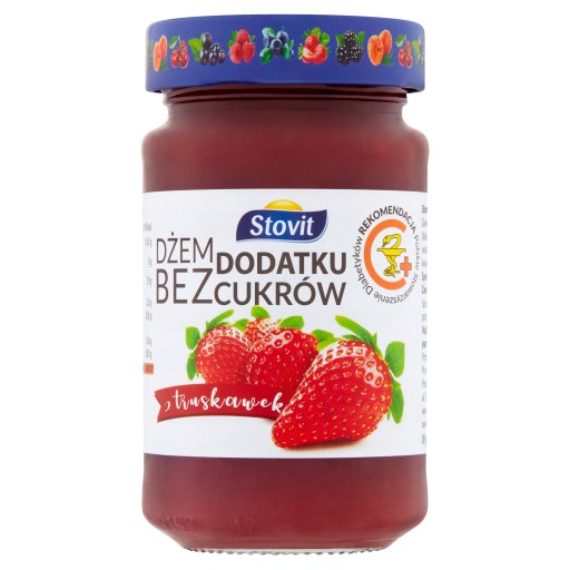 Jahodový džem BEZ CUKRU, JAHODOVÝ 250g Stovit