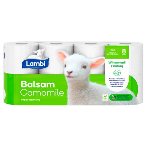 LAMBI Toaletný papier Balzam CHAMOMILE 8 roliek