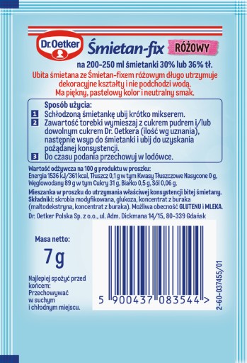 Krém-Fix Pink Dr.Oetker 7