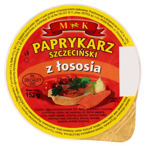 Konzervovaný Paprykarz Szczeciński s lososom 152g MK