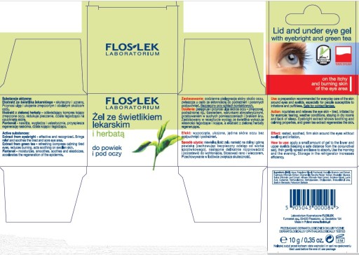 Floslek Očný a očný gél so svetlíkom a čajom 15 ml