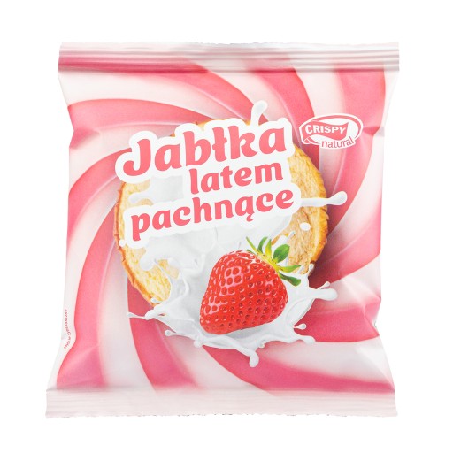 CRISPY NATURAL Sušené lupienky Letné jablká Voňavý jahodový krém 18g