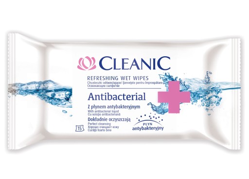 Cleanic Antibakteriálne obrúsky 15 ks.
