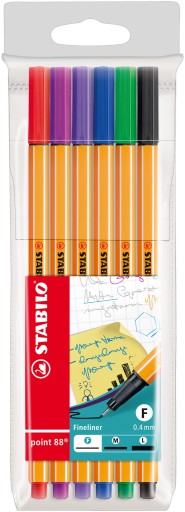 STABILO Point 88 jemná súprava 6 ks.