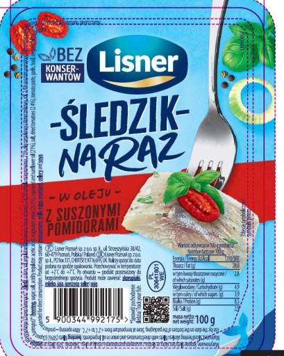 Lisner Sleď naraz so sušenými paradajkami 100 g