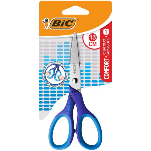 BIC COMFORT DECOR GUMOVÉ ŠKOLSKÉ NOŽNICE 13CM VZOR BEZPEČNÉ PRE DETI