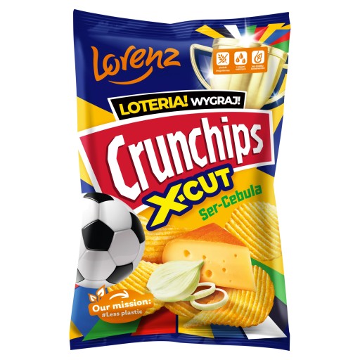 Crunchips X-Cut Cheese Cibuľové lupienky 140g