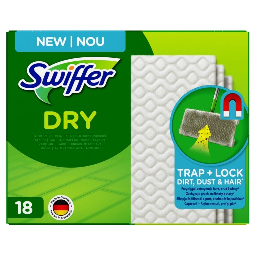 Vložky do mopu SWIFFER, utierky na zachytávanie suchého prachu, 18 ks.