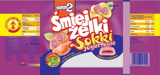Nimm2 Śmiejżelki Jogurtové šťavy - ovocné želé obohatené o vitamíny 90 g