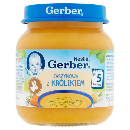 Nestlé Gerber Zelenina s králikom po 5 mesiacoch