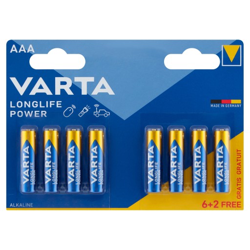 VÝKONNÁ BATÉRIA LR03 AAA VARTA LONGLIFE POWER 8 ks