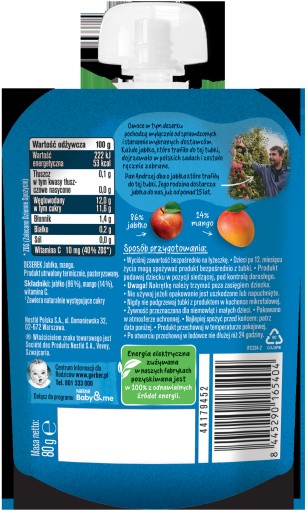 Gerber Dessert Apple Mango Mousse po 6 mesiacoch 80 g