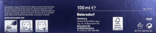 NIVEA MEN krém na holenie Protect&Care 100 ml