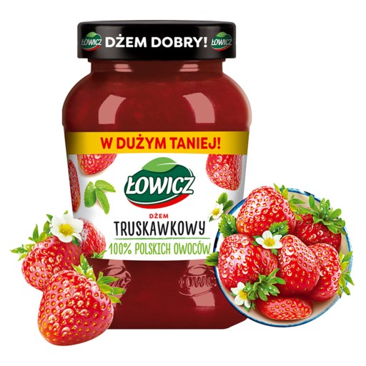 Jahodový džem Łowicz ovocná dóza 450g