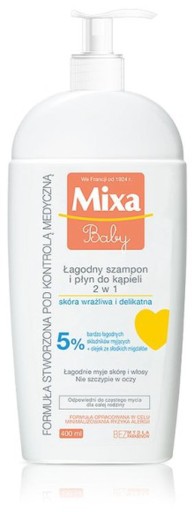 Mixa Baby jemný šampón a kúpeľ do kúpeľa 2v1