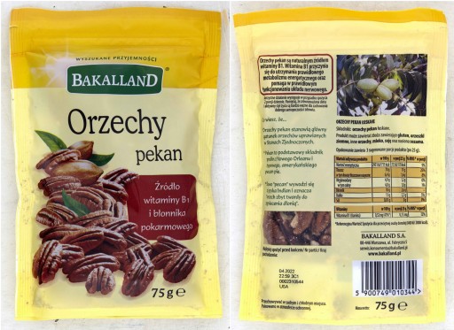 BAKALLAND Oriešky lúpané pekanové orechy 75g