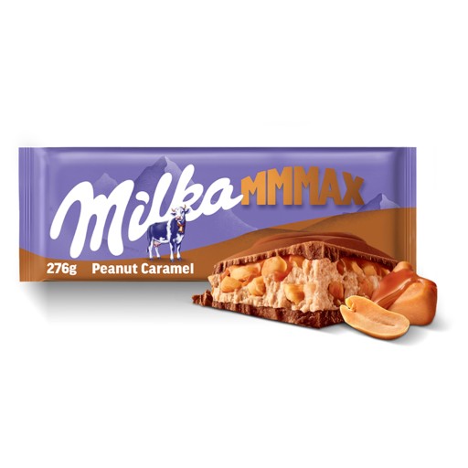 Milka MMMAX Arašidová karamelová mliečna čokoláda 276g
