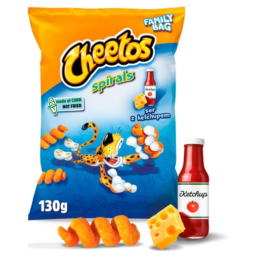 Cheetos Špirály Syr s kečupovými lupienkami 130g