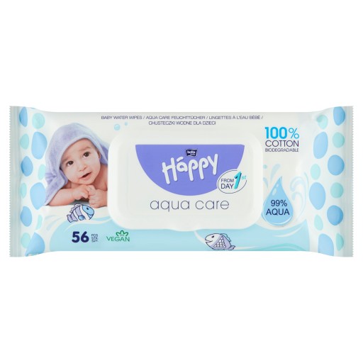 Bella Baby AQUA CARE vodou vlhčené obrúsky vodné obrúsky 56 kusov