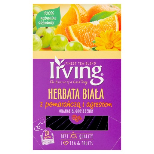 Irving biely čaj s pomarančom a egrešom 30 g