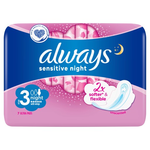 VŽDY ULTRA 7 CITLIVÉ NOČNÉ hygienické vložky