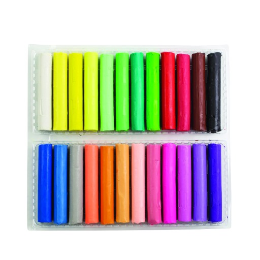 Plastelína 24 farieb fluo + pastel Strigo