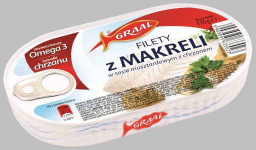 GRAAL Filety z makrely v horčicovej omáčke s chrenom 2x 170g