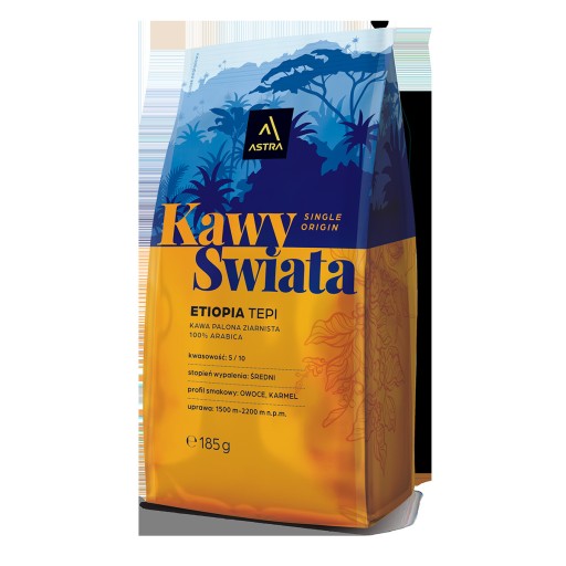 Zrnková káva Astra Ethiopia Tepi 185g